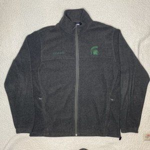 Columbia NCAA Michigan State Spartans Fleece Full Zip Jacket: Size Medium